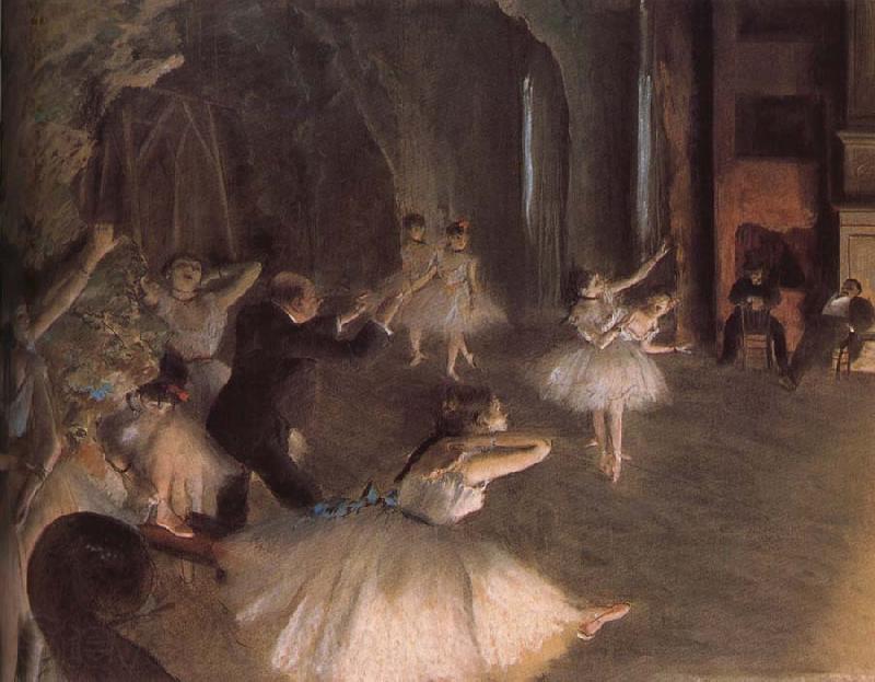Edgar Degas Rehearsal on the stage France oil painting art